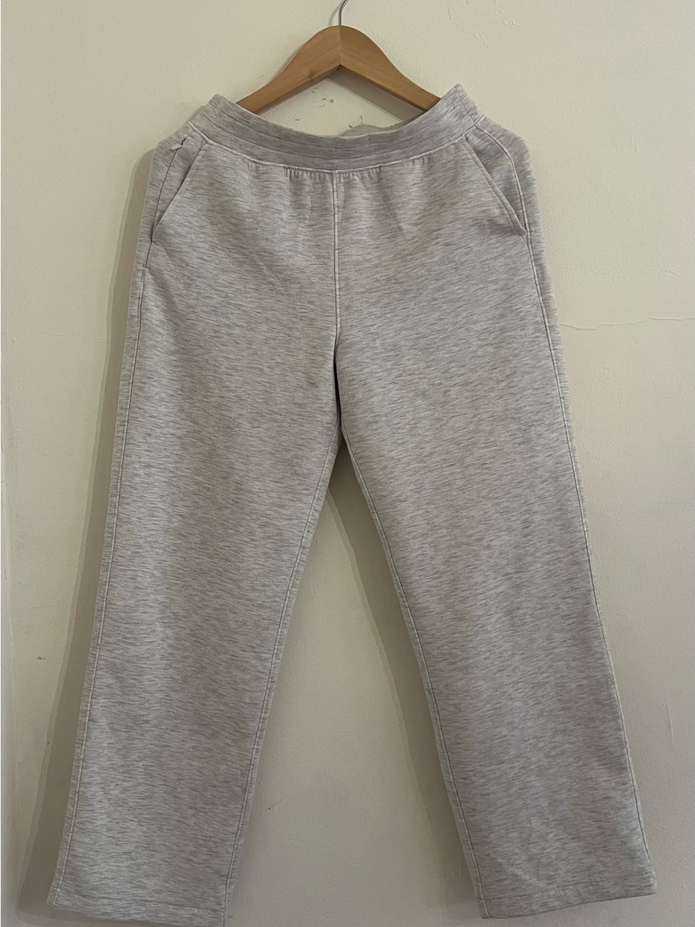 YPB Abercrombie Sweatpants XS Short Grey On The Go Wide Leg Zip Pocket Petite
